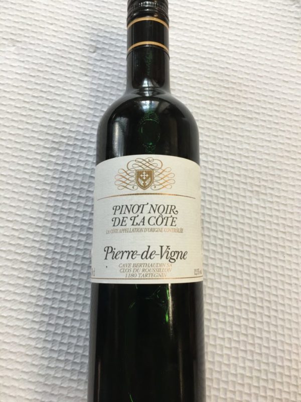 Pinot noir de Tartegnin 50 cl